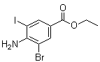 4-Amino-3-bromo-5-iodobenzoic acid ethyl ester molecular structure (CAS 437707-51-2)