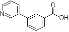 3-(3-吡啶基)苯甲酸分子结构 (CAS 4385-77-7)