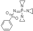 N-[Tris(1-aziridinyl)phosphoranylidene]benzenesulfonamide molecular structure (CAS 4411-74-9)