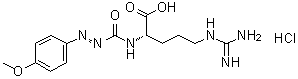 N2-[[(4-甲氧基苯基)偶氮]羰基]-L-精氨酸单盐酸盐分子结构 (CAS 442158-31-8)
