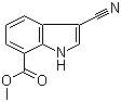 3-氰基-1H-吲哚-7-甲酸甲酯分子结构 (CAS 443144-24-9)