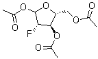 2-脱氧-2-氟-D-阿拉伯呋喃糖三醋酸酯分子结构 (CAS 444586-86-1)