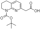 1-N-叔丁氧羰基-3,4-二氢-1,8-萘啶-7(2H)-乙酸分子结构 (CAS 445492-19-3)