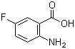 2-氨基-5-氟苯甲酸分子结构 (CAS 446-08-2)