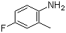 4-氟-2-甲基苯胺分子结构 (CAS 452-71-1)