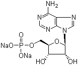 Disodium adenosine 5'-phosphate molecular structure (CAS 4578-31-8)
