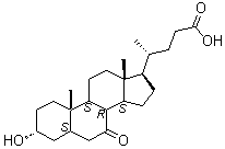 3alpha-羟基-7-氧代-5beta-胆酸分子结构 (CAS 4651-67-6)