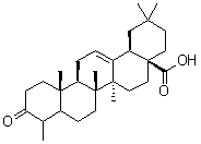 3-氧代-24-去甲齐墩果-12-烯-28-酸分子结构 (CAS 466-02-4)