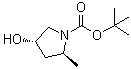 (2S,4S)-4-羟基-2-甲基吡咯烷-1-羧酸叔丁酯分子结构 (CAS 477293-60-0)