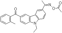 1-[9-乙基-6-(2-甲基苯甲酰基)-9H-咔唑-3-基]乙酮 1-(O-乙酰肟)分子结构 (CAS 478556-66-0)