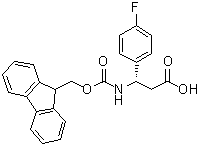 (betaS)-beta-[[(9H-Fluoren-9-ylmethoxy)carbonyl]amino]-4-fluorobenzenepropanoic acid molecular structure (CAS 479064-89-6)