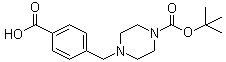 4-[[4-(叔丁氧羰基)哌嗪-1-基]甲基]苯甲酸分子结构 (CAS 479353-63-4)