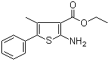 2-氨基-4-甲基-5-苯基噻吩-3-羧酸乙酯分子结构 (CAS 4815-38-7)