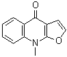 9-甲基呋喃并[2,3-b]喹啉-4(9H)-酮分子结构 (CAS 484-74-2)