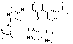 艾曲波帕乙醇胺分子结构 (CAS 496775-62-3)