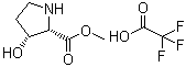 (3R)-3-羟基-L-脯氨酸甲酯三氟乙酸盐分子结构 (CAS 496841-09-9)