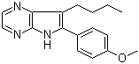 7-Butyl-6-(4-methoxyphenyl)-5H-pyrrolo[2,3-b]pyrazine molecular structure (CAS 496864-15-4)