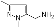 1,3-二甲基-1H-吡唑-5-甲胺分子结构 (CAS 499770-63-7)