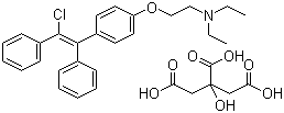 Clomifene citrate molecular structure (CAS 50-41-9)
