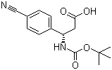 N-叔丁氧羰基-L-3-氨基-3-(4-氰基苯基)丙酸分子结构 (CAS 500770-82-1)