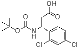 (betaR)-2,4-Dichloro-beta-[[(1,1-dimethylethoxy)carbonyl]amino]benzenepropanoic acid molecular structure (CAS 500788-90-9)