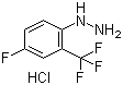 [4-Fluoro-2-(trifluoromethyl)phenyl]hydrazine hydrochloride molecular structure (CAS 502496-21-1)