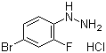 4-溴-2-氟苯肼盐酸盐分子结构 (CAS 502496-24-4)