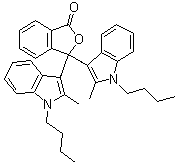 3,3-二(1-丁基-2-甲基吲哚-3-基)苯酞分子结构 (CAS 50292-91-6)