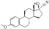 (17beta)-17-羟基-3-甲氧基雌甾-1,3,5(10)-三烯-17-甲腈分子结构 (CAS 50304-31-9)