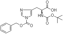 N-Boc-N'-Cbz-L-histidine molecular structure (CAS 50305-43-6)