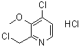 4-氯-2-氯甲基-3-甲氧基吡啶盐酸盐分子结构 (CAS 503058-51-3)