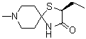 (2S)-2-Ethyl-8-methyl-1-thia-4,8-diazaspiro[4.5]decan-3-one molecular structure (CAS 503431-81-0)