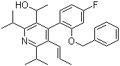 4-[4-氟-2-(苯甲氧基)苯基]-alpha-甲基-2,6-双(1-甲基乙基)-5-(1-丙烯-1-基)-3-吡啶甲醇分子结构 (CAS 503559-84-0)