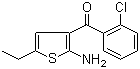 2-氨基-3-(2-氯苯甲酰)-5-乙基噻吩分子结构 (CAS 50508-60-6)