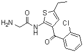 2-(Aminoacetamido)-3-(2-chlorobenzoyl)-5-ethylthiophene molecular structure (CAS 50509-09-6)