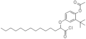 alpha-(4-Acetoxy-3-tert-butylphenoxy)tetradecanoyl chloride molecular structure (CAS 50622-42-9)