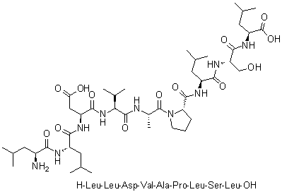 L-Leucyl-L-leucyl-L-alpha-aspartyl-L-valyl-L-alanyl-L-prolyl-L-leucyl-L-seryl-L-leucine molecular structure (CAS 506421-88-1)
