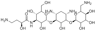 CAS # 50725-25-2, (2S)-4-amino-N-[(2S,4S,5S)-2-[(1S,4S,6R)-4,6-diamino-3-[(2R,5S)-6-(aminomethyl)-3,4,5-trihydroxyoxan-2-yl]oxy-2-hydroxycyclohexyl]oxy-3,5-dihydroxy-6-(hydroxymethyl)oxan-4-yl]-2-hydroxybutanamide, CID 71317184