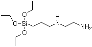 N-氨乙基-3-氨丙基三乙氧基硅烷分子结构 (CAS 5089-72-5)