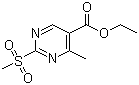 2-甲烷磺酰基-4-甲基嘧啶-5-羧酸乙酯分子结构 (CAS 509101-17-1)