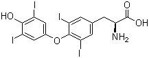 L-甲状腺素分子结构 (CAS 51-48-9)