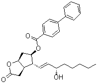 [1,1'-联苯]-4-羧酸 (3aR,4R,5R,6aS)-六氢-4-[(1E,3S)-3-羟基-1-辛烯-1-基]-2-氧代-2H-环戊二烯并[b]呋喃-5-基酯分子结构 (CAS 51014-26-7)