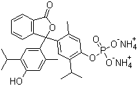 Thymolphthalein phosphoric acid diammonium salt molecular structure (CAS 51027-02-2)