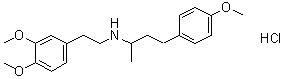 N-[2-(3,4-Dimethoxyphenyl)ethyl]-4-methoxy-alpha-methylbenzenepropanamine hydrochloride molecular structure (CAS 51062-14-7)