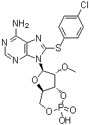 8-[(4-Chlorophenyl)thio]-2'-O-methyladenosine cyclic 3',5'-(hydrogen phosphate) molecular structure (CAS 510774-50-2)