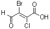 3-溴-2-氯-4-氧代-2-丁烯酸分子结构 (CAS 51742-42-8)