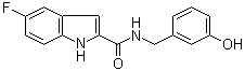 5-氟-N-[(3-羟基苯基)甲基]-1H-吲哚-2-甲酰胺分子结构 (CAS 518058-84-9)