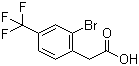 2-溴-4-三氟甲基苯乙酸分子结构 (CAS 518070-15-0)