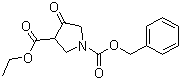 N-Cbz-4-氧代-3-吡咯烷甲酸乙酯分子结构 (CAS 51814-19-8)