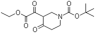 3-Ethoxyoxalyl-4-oxopiperidine-1-carboxylic acid tert-butyl ester molecular structure (CAS 518990-24-4)